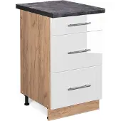 Vicco Fame-Line Keukenonderkast – 50 cm, WB Antraciet Wit Hoogglans