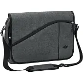 Wedo Messenger bag COLLEGE, polyester, Laptop-binnentas, gewatteerde draagband, B400xD100xH300 mm, grijs gespikkeld