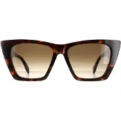 Alexander mcqueen Cat Eye Dames Dark Havana Bruin Gradiënt AM0299S