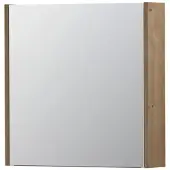 Ink SPK1 Spiegelkast 1 Deur - 60x60cm - Fineer Ash Grey - Spiegels, Spiegelkasten - 8718835100254