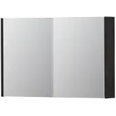 Ink SPK1 Spiegelkast 2 Deuren - 90x60cm - Houtskool Eiken - Spiegels, Spiegelkasten - 8718835100896