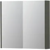 Ink SPK2 Spiegelkast 2 Deuren - 80x74cm - Mat Beton Groen - Spiegels, Spiegelkasten - 8718835092375