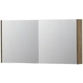 Ink SPK1 Spiegelkast 2 Deuren - 120x60cm - Naturel Eiken - Spiegels, Spiegelkasten - 8718835101473