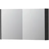 Ink SPK1 Spiegelkast 2 Deuren - 100x60cm - Mat Zwart - Spiegels, Spiegelkasten - 8718835101299