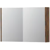 Ink SPK1 Spiegelkast 2 Deuren - 90x60cm - Noten - Spiegels, Spiegelkasten - 8718835100889