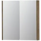 Ink SPK2 Spiegelkast 2 Deuren - 70x74cm - Naturel Eiken - Spiegels, Spiegelkasten - 8718835052119
