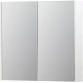 Ink SPK2 Spiegelkast 2 Deuren - 80x74cm - Mat Wit - Spiegels, Spiegelkasten - 8718835052386