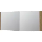Ink SPK1 Spiegelkast 2 Deuren - 140x60cm - Fineer Natur - Spiegels, Spiegelkasten - 8718835101923