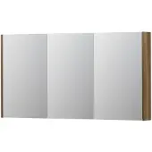 Ink SPK2 Spiegelkast 3 Deuren - 140x74cm - Massief Eiken Aqua - Spiegels, Spiegelkasten - 8718835092986