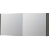 Ink SPK1 Spiegelkast 2 Deuren - 140x60cm - Mat Beton Groen - Spiegels, Spiegelkasten - 8718835101961