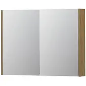 Ink SPK2 Spiegelkast 2 Deuren - 100x74cm - Fineer Natur - Spiegels, Spiegelkasten - 8718835092535