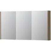 Ink SPK2 Spiegelkast 3 Deuren - 140x74cm - Zuiver Eiken - Spiegels, Spiegelkasten - 8718835093006