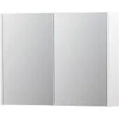 Ink SPK1 Spiegelkast 2 Deuren - 80x60cm - Mat Wit - Spiegels, Spiegelkasten - 8718835100728