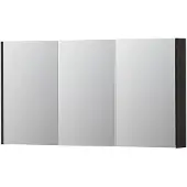 Ink SPK2 Spiegelkast 3 Deuren - 140x74cm - Houtskool Eiken - Spiegels, Spiegelkasten - 8718835092955