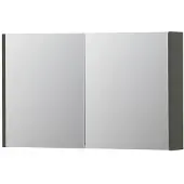 Ink SPK1 Spiegelkast 2 Deuren - 100x60cm - Mat Beton Groen - Spiegels, Spiegelkasten - 8718835101404