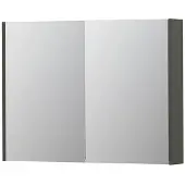 Ink SPK2 Spiegelkast 2 Deuren - 100x74cm - Mat Beton Groen - Spiegels, Spiegelkasten - 8718835092573