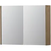 Ink SPK1 Spiegelkast 2 Deuren - 80x60cm - Fineer Ash Grey - Spiegels, Spiegelkasten - 8718835100810