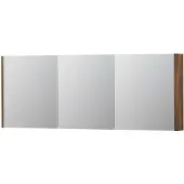 Ink SPK1 Spiegelkast 3 Deuren - 160x60cm - Noten - Spiegels, Spiegelkasten - 8718835102005