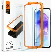 Spigen GLAStR EZ Fit Screenprotector 2 Pack + Applicator voor de Samsung Galaxy A55