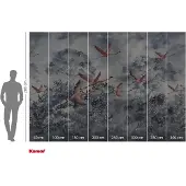 Overig Fotobehang Flamingos In The Sky - Meerkleurig - 2,80m X 400cm