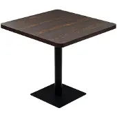 Syfax Bistrotafel vierkant 80x80x75 cm MDF en staal donker essenkleur
