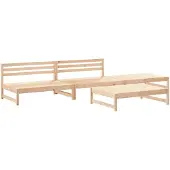 vidaXL 4-delige Loungeset massief grenenhout