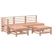 vidaXL 5-delige Loungeset massief douglashout