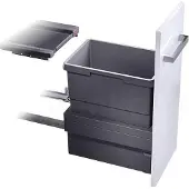 Hailo Cargo Synchro afvalsysteem voor kastbreedte 30cm grijs 30 Liter