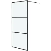 Syfax Inloopdouchewand 90x195 cm mat ESG-glas zwart