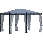 Syfax Prieel met horren 3x4 m staal antraciet