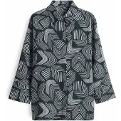 Opus Regular fit blouse van viscose met blinde knoopsluiting