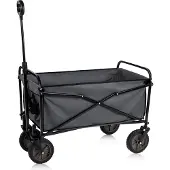 Camp Active Bolderkar Opvouwbaar - Bolderwagen tot 70kg - Rolwagentje voor Camping en Festivals - in Hoogte Verstelbare Hendel - Strandwagen 82 x 52 x 63 cm - Zwart