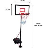 Dunlop Basketbalset - Speelset Junior - In Hoogte Verstelbaar: 165 - 205 cm - Basketbal standaard, bal, pomp