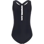 Superrebel badpak Paradise zwart Meisjes Polyester Effen - maat 176