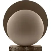 Globen Lighting Orbit tafellamp Mocha, bruin marmer