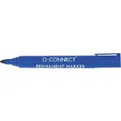 Q-CONNECT permanente marker, 2-3 mm, ronde punt, blauw 10 stuks