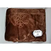Elway Deken Dik Bedrukt 200x240cm Bruin - Luxe en Warmte