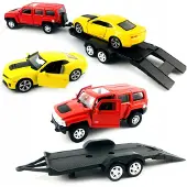 Welly -model: Hummer H3, Camaro ZL1 en aanhanger 1:34