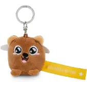 Nici sleutelhanger beer "Ik ben altijd bij je!" geel 5cm