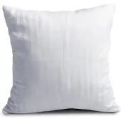 MULTITEX Damast Kussensloop Wit 40x40cm - Elegante Strepen