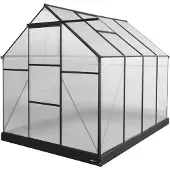 Axi Simon Tuinkas Polycarbonaat - Zwart 250x190x207cm