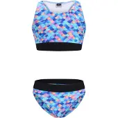 Superrebel crop bikini Carmel lichtblauw Meisjes Polyester All over print - maat 176
