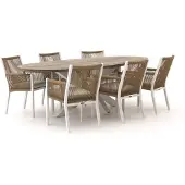 Manifesto furniture + 10% kassakorting | Manifesto Rivola/ROUGH-Y Ellips 240cm dining tuinset 7-delig