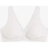 Bonprix Gewatteerde bralette zonder beugels, met biologisch katoen en kant maat 40