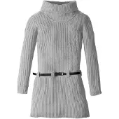 Bonprix Gebreide jurk met ceintuur (2-dlg. set) maat 140/146