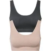 Bonprix Geribde Feel Comfort naadloze bralette (set van 2) maat 3 (M)