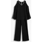 Bonprix Jumpsuit met overlay en strasversiering maat 36