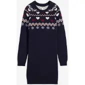 Bonprix Gebreide meisjes jurk met Noors patroon 128/134