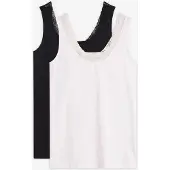 Bonprix Hemd met biologisch katoen en kant (set van 2) maat 48/50 (XL)