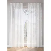 Bonprix Gedessineerd gordijn met gerecycled polyester (1 stuk) maat H/B: 225/140 cm